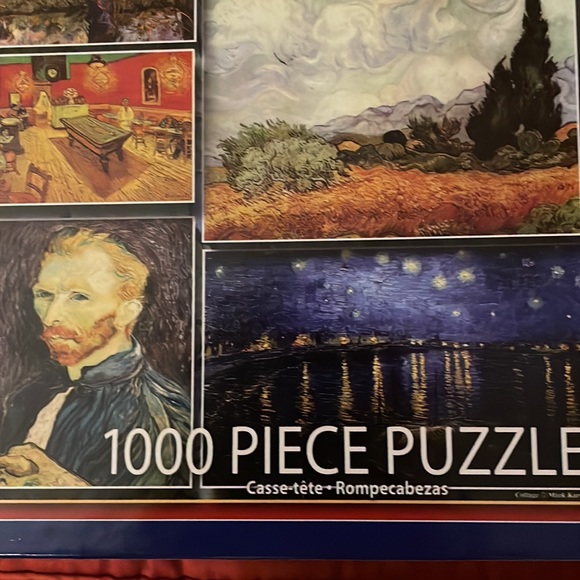1000 PIECES PUZZLE   GREAT PAINTERS: Vincent Van Gogh/ White Mountain - Picture 2 of 5